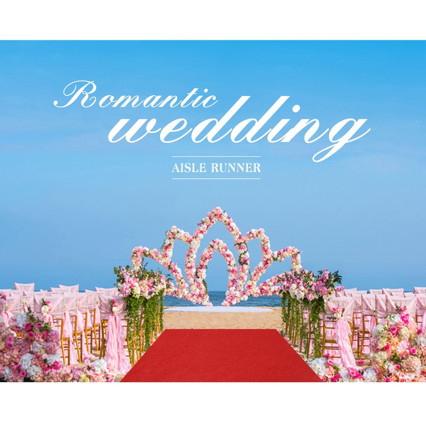 4ft x 30ft Red Carpet Runner for Party,Anti Slip Thickening 350 GSM Non-Woven Polyester Fabric Aisle Runner for Wedding Ceremony, Red Carpet Runner for Hollywood Theme Party