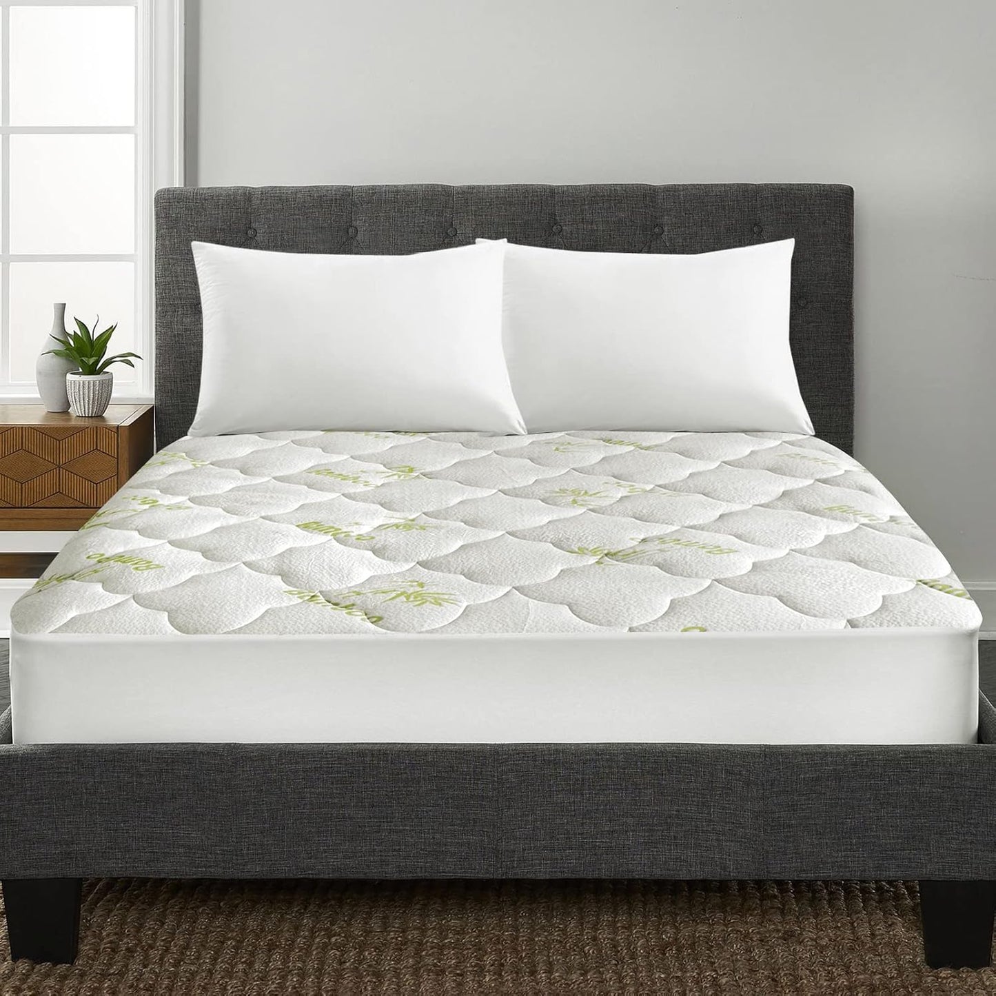 15-23 Inches Air Mattress Cover Twin Size, Thick Viscose Made from Bamboo Quilted Mattress Topper for Kids, Noiseless