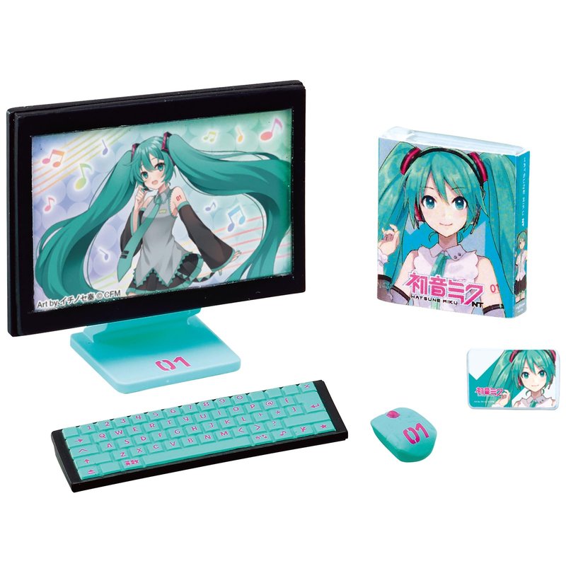 Re-Ment Miku Miku Room Blind Box - Includes 1 of 8 Collectible Mini Figurines - Fun and Versatile Decoration