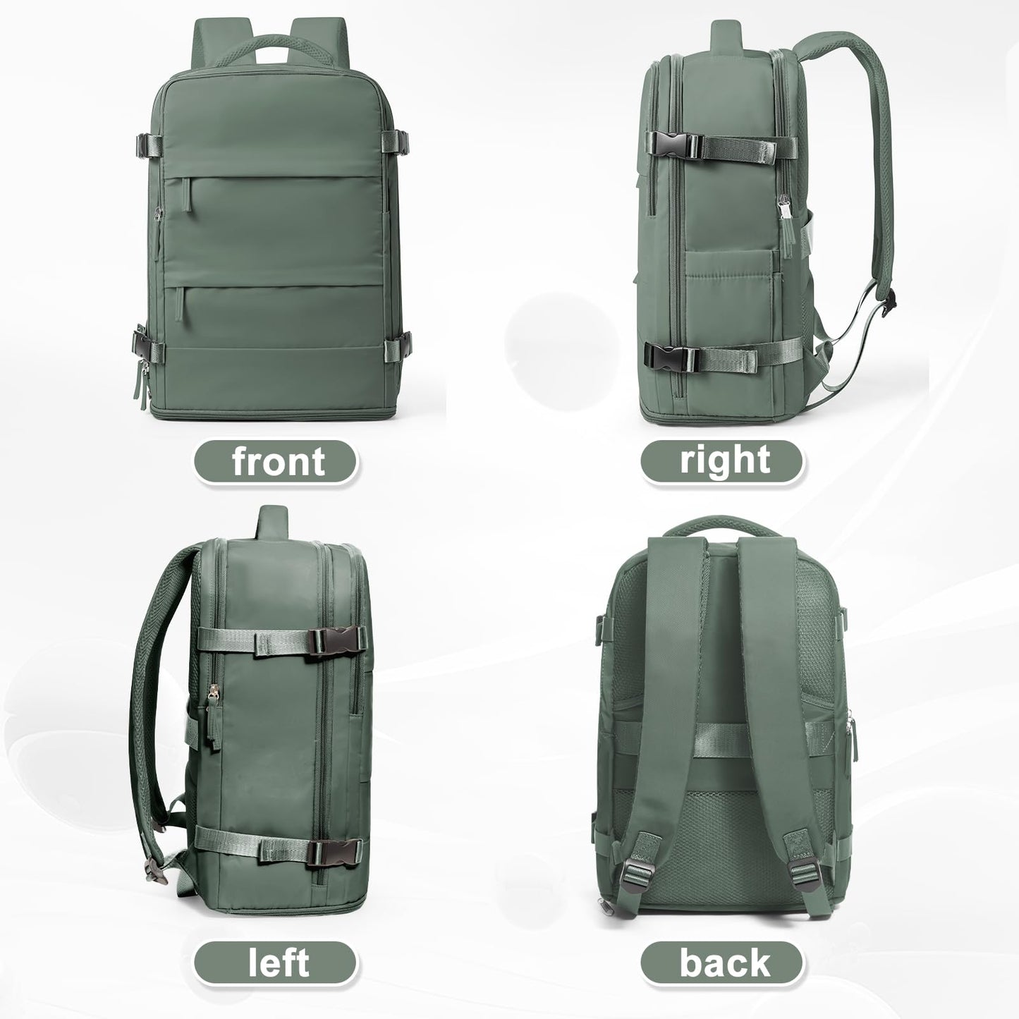 coowoz Travel Backpack Carry On for Women Man Gym Backpacks with Laptop Compartment Mochila de Viaje Teacher Personal Item Backpack Airplane Accessories Must Haves Grey Small