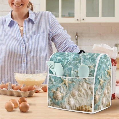 Beach Theme Stand Mixer Cover for Kitchen Aid Mixers with Pockets, Accessories for Kitchen Mixer