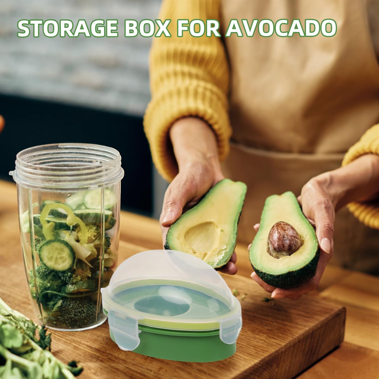 Avocado Saver, Avocado Keeper Reusable Storage Containers, Fresh Keeper, Crisper, Individual Saver Holder or Refrigerator Keep Your s Fresh for Days