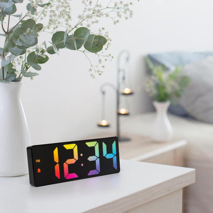 Equity 617-386 2” Gradient Digital Alarm Clock with Indoor Temperature