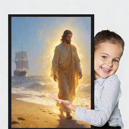 Lvmuu Jesus Diamond Painting Kits for Adults, Large 5D Full Square Drill Diamonds Art Kits for Beginners, Religions Paint By Number with Shiny Diamonds Beads DIY Gem Art Craft Home Wall Decor 40x50cm