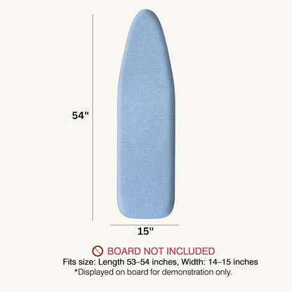 UniSimp Ironing Board Cover - Extra Thick Natural Cotton, Scorch & Stain Resistant | 15"x54" Heatproof Blue