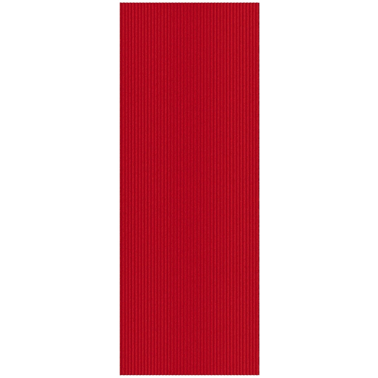 Ottomanson 2'7" x 54' Hallway Runner with Scraper Pile Extra Durable Non-Slip Rug Mat for Indoor & Outdoor Use - Ideal for Kitchen, Entryway, Patio & Garage - High-Traffic Carpet, Red