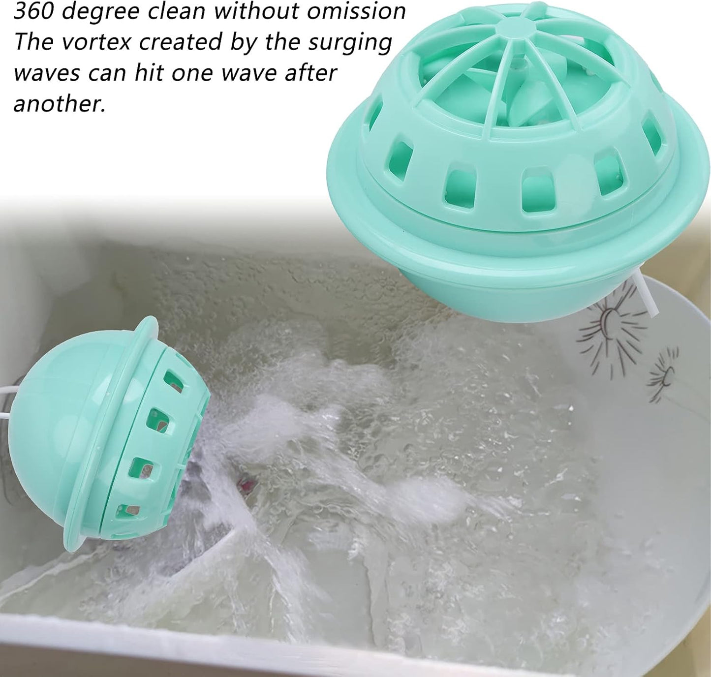 Mini Portable Single Dish Automatic Dishwasher, USB-Powered with Suction Cup for Kitchen, Green