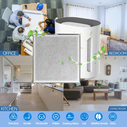 HEPA Filter Replacement for Pure Enrichment PureZone, 3-in-1 Air Purifier Filter, 4-PACK