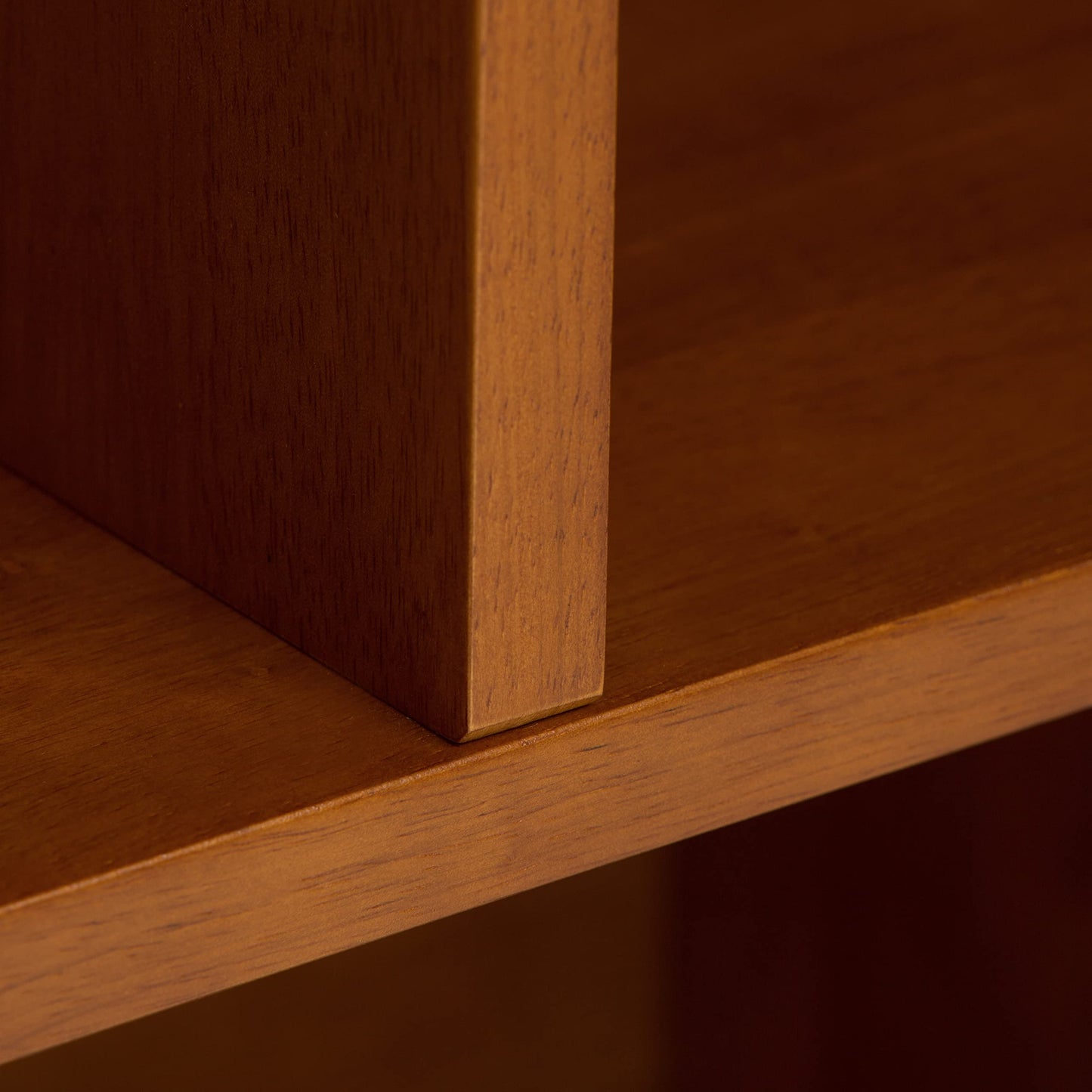 SIMPLIHOME Draper Bookcase - 64 inch Tall Solid Wood Wide Storage Bookshelf in Teak Brown, Mid-Century Modern Storage for Living Room, Study Room or Office with Adjustable Shelves and Tapered Legs