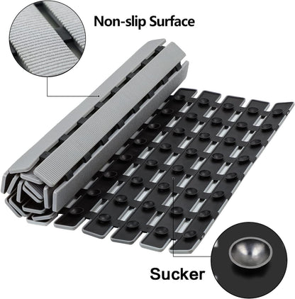 27.5 x15.7 Inch BEMISO Shower Mat Non Slip Bathtub Mat with Suction Cups and Drain Holes Bath Mat for Tub & Shower.Easy