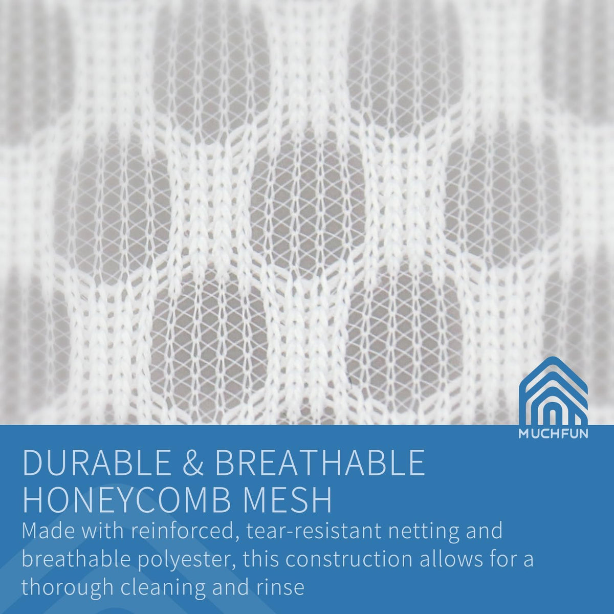 Muchfun Honeycomb Mesh Laundry Bags - 5 Durable Bags for Delicates | 1 Large, 2 Medium, 2 Small