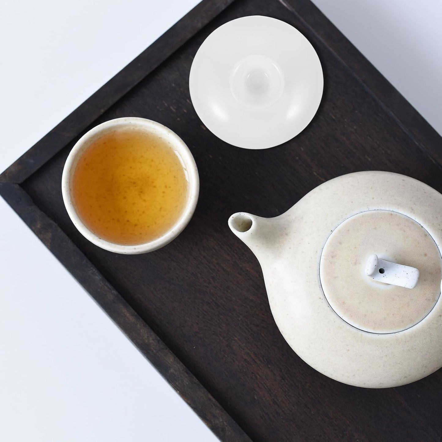 Zerodeko Ceramic Tea Cup Lid: Replacement Tea Pot Teacup Ceramic Lid Drink Cover - White