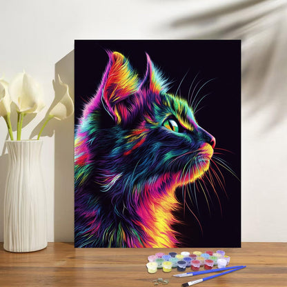obterie Cat Paint by Numbers Kit for Adults Beginner Animal Oil Painting Kit Adult Paint by Number Kits on Canvas DIY Painting for Beginners Art by Numbers for Gifts Home Wall Decor 16x20 Inch