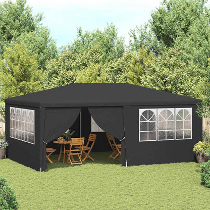 Xhnifbn 4x6 ft Party Tent Anthracite Steel Frame Shelter, UV & Water Resistant Outdoor Canopy for Backyard, Garden, Patio Weddings and Events, Easy Setup Gazebo Style for Small Gatherings