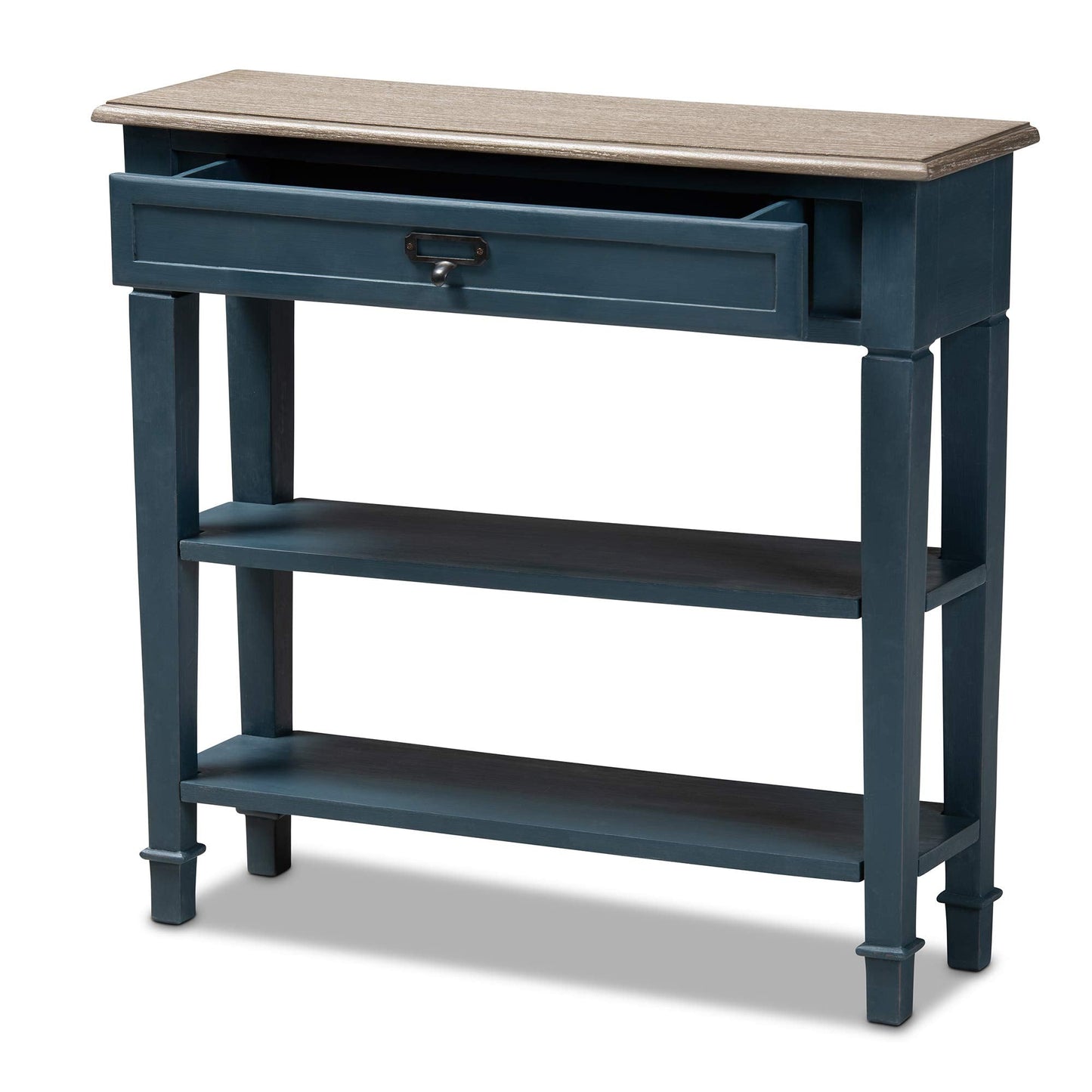 Baxton Studio Console Tables, One Size, Blue/Oak