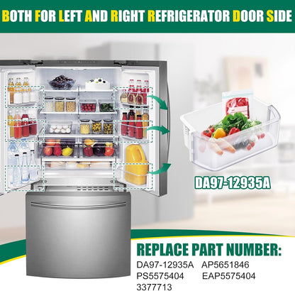UPGRADED DA97-12935A Refrigerator Door Bin Replacement for Samsung Fridge Parts, Left and Right Door Shelf Basket