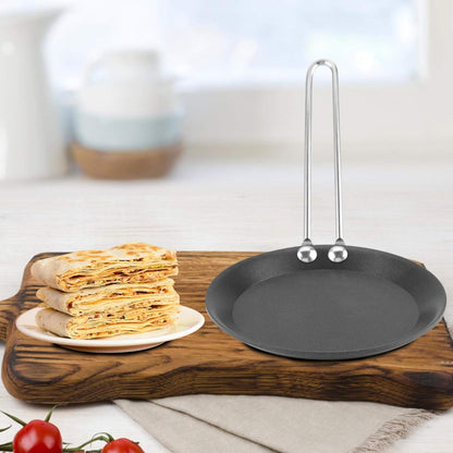 Zerodis Mini Egg Pan, Nonstick Frying Skillet for Household Pancakes, Steel Handle, Kitchen Camping Cookware