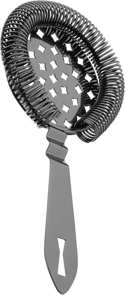 Barfly Classic Hawthorne Spring Bar Strainer, O/S, Gun Metal Black