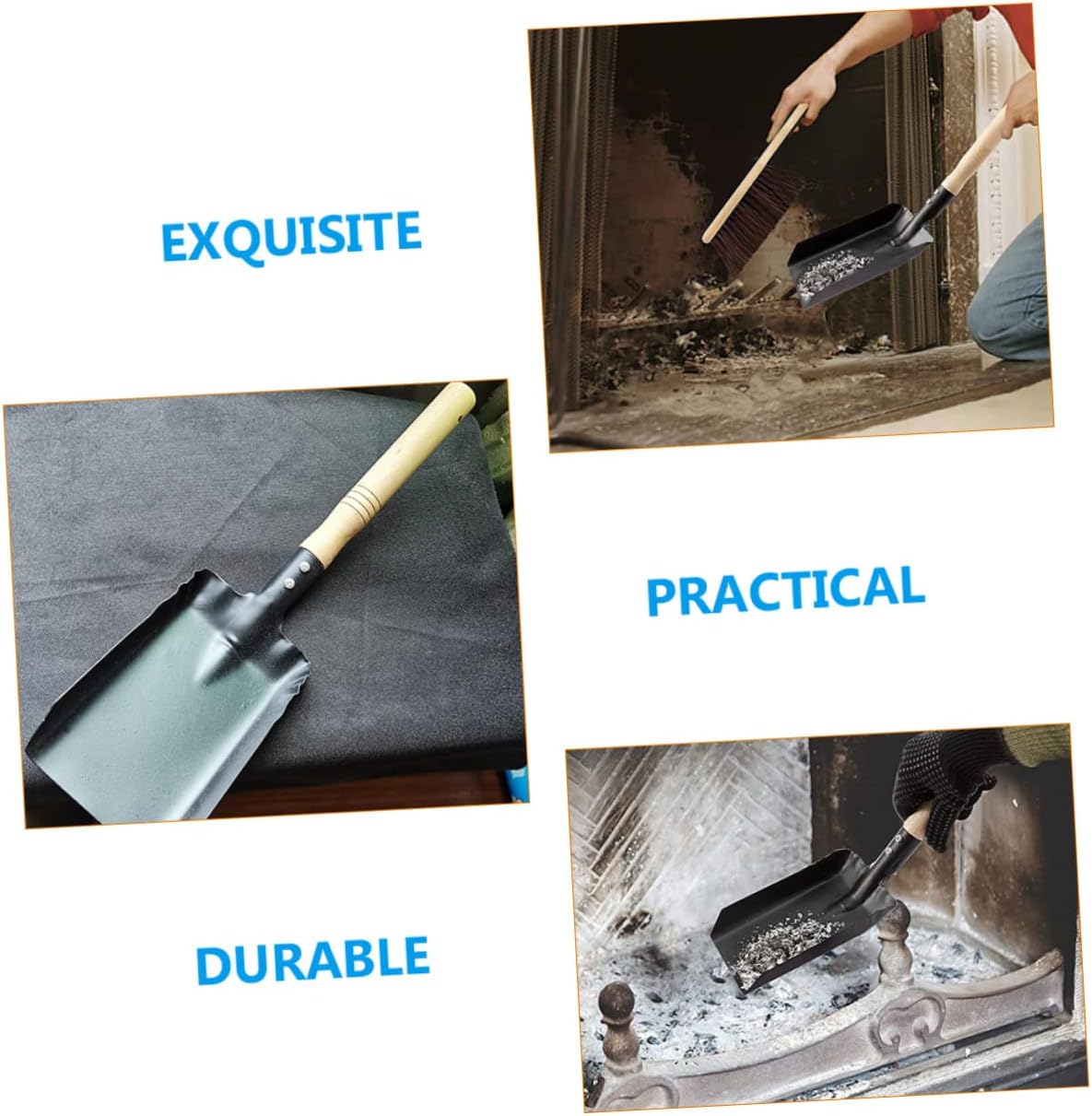 BESPORTBLE Mini Multi-Tool Fireplace Shovel, Soot Digging Tools, Charcoal Ash Poker Scoop, Practical Household Soil