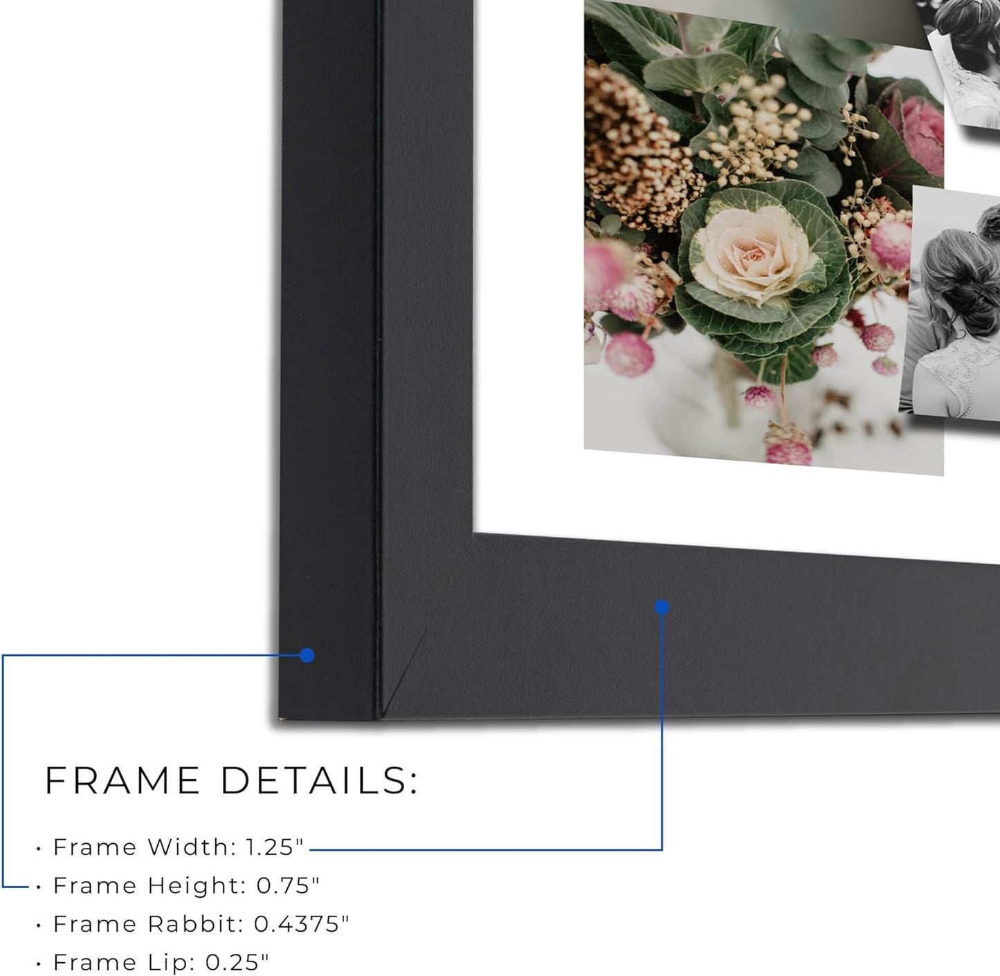 26.75x19.75 INCH/68x50 CM 1000 1.25 Inch (PuzzleFRBW26079-26.75x19.75) ArtToFrames Black Frame for Piece Puzzles.This