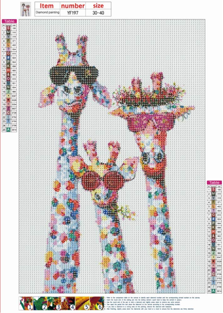 MMAHD 5D DIY Diamond Art Painting Kits for Adults Full,Giraffe Full Drill Embroidery Paintings Rhinestone Pasted DIY Painting Cross Stitch Arts Crafts for Home Wall Decor 11.8×15.7Inches.