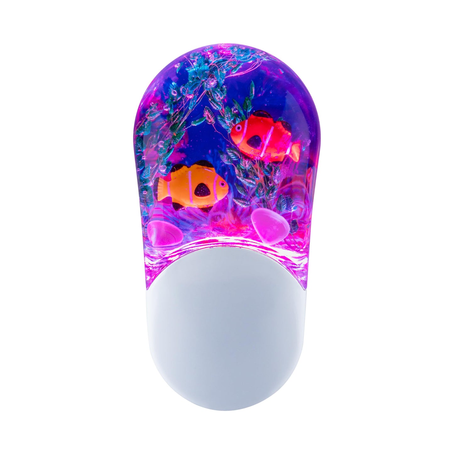 Lights By Night Tropical Aqualites LED Night, Plug-in, Color Changing, Light Sensing, Auto On/Off, for Kids, Under the sea, Fish, Bedroom, Bathroom, Playroom, 10908