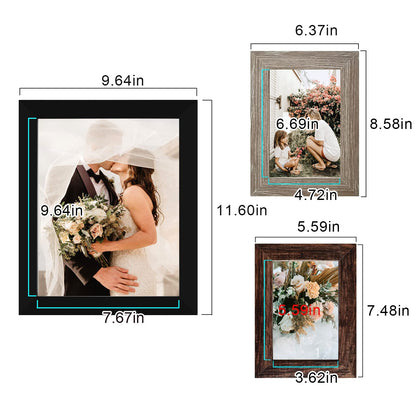 LUCKYLIFE Picture Frames Collage Wall Decor 10-Pack, Gallery Wall Frame Set with 8x10 5x7 4x6 Frames in 3 Different Finishes
