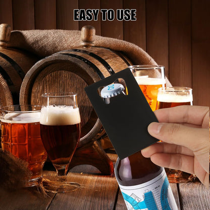 ABuff 60PCS Credit Card Bottle Opener Stainless Steel Beer Bottle Opener for Wallet Pocket, Pocker Cap Opener for Wedding Party Groomsmen Bridesmaid Gifts
