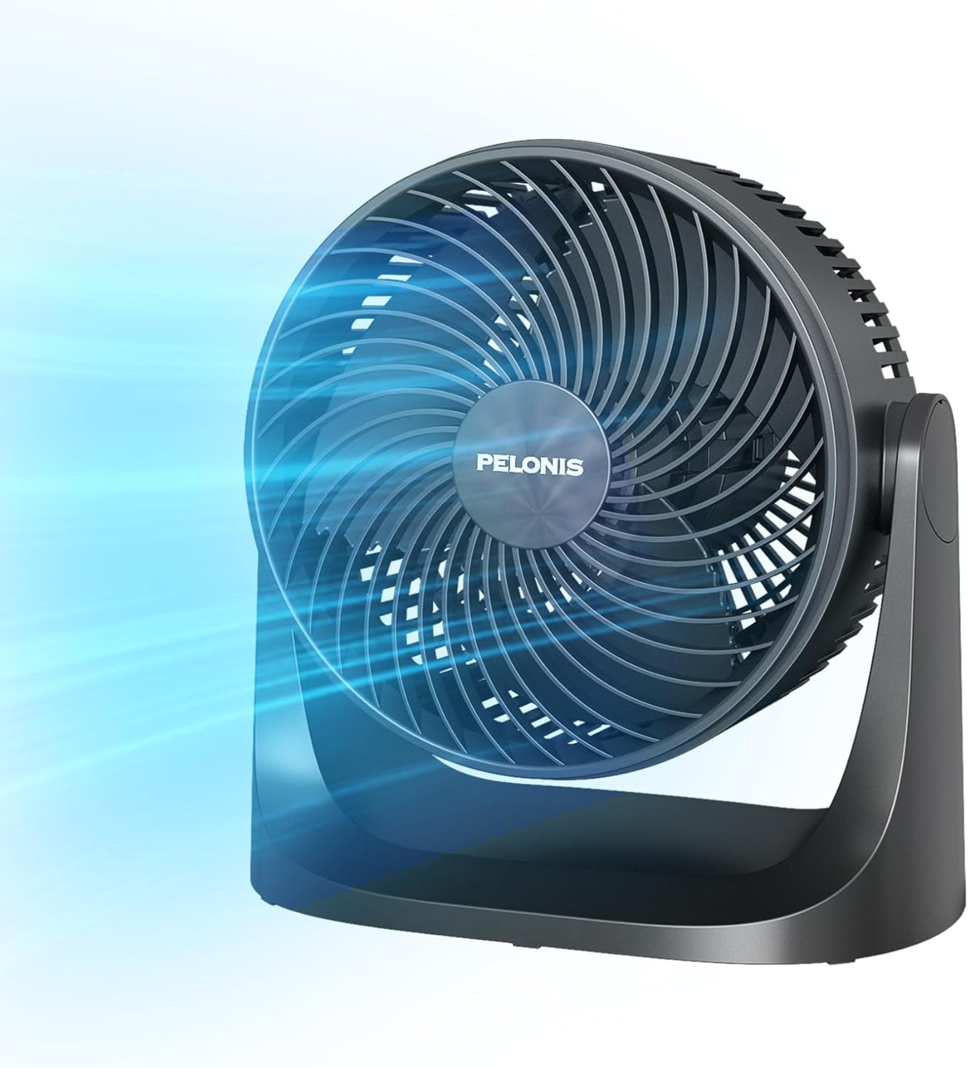 Pelonis 3 Speed Small Room Air Circulator Fan, 7-inch Blade Table Top Fan for Bedroom