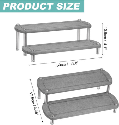 uxcell Fast Drying Stone Sink Tray, 2-Tier Instant Dry Sink Organizer for Countertop, Dark Grey Water Absorbing
