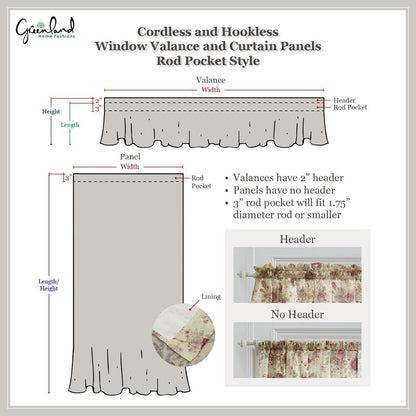 Greenland Home Tropics Window Valance, 84 x 16 inches, Coral