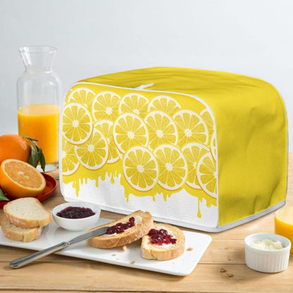 Toaster Cover 2 Slice, Yellow Lemon Washable Protector, Dustproof Kitchen Appliance Accessories, Women Gift