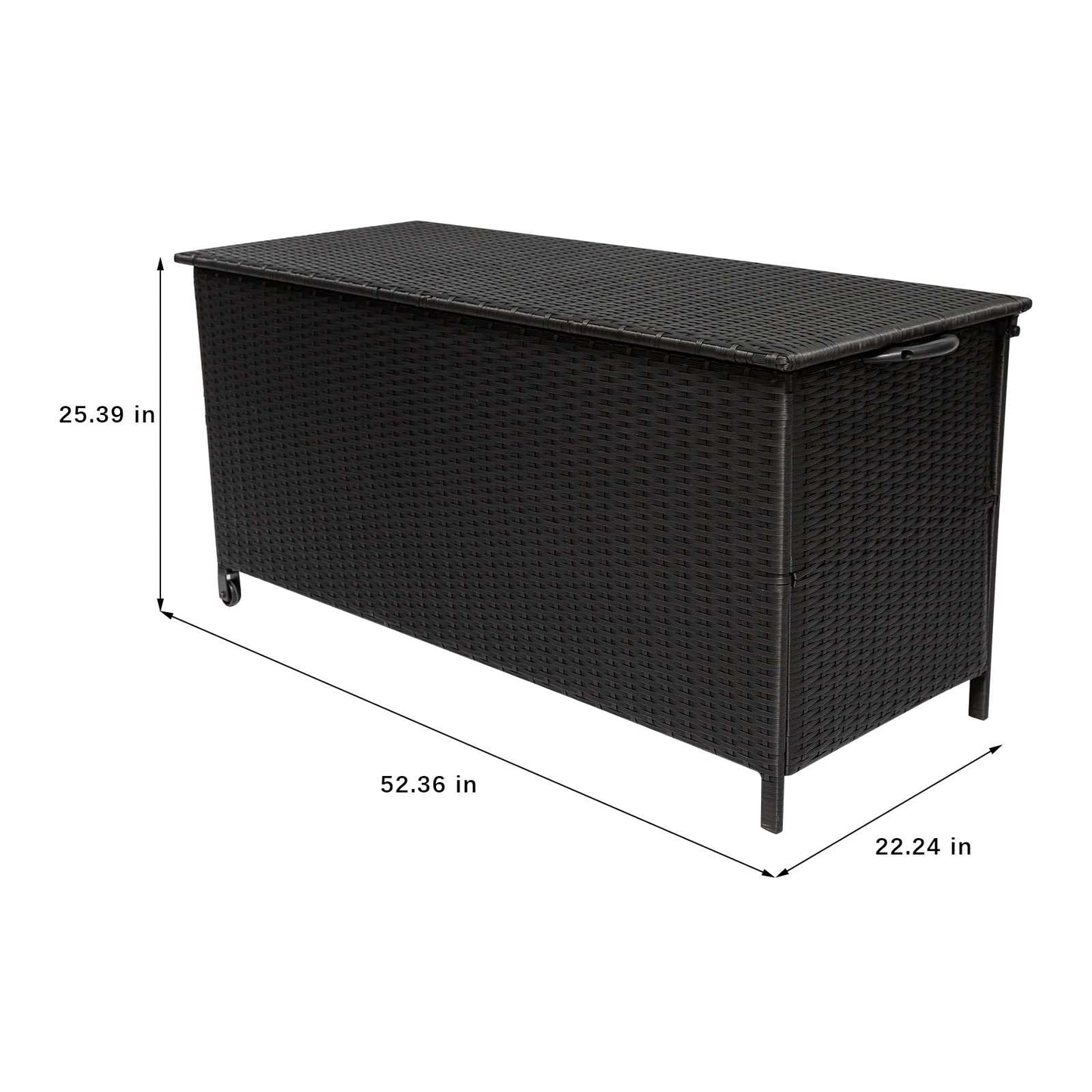Outdoor Deck Box, Patio Waterproof Rattan Storage Box, Suitable for Furniture Cushions, Pool Equipment and Garden Tools Deck Storage Box At Deck Porch Back Yard Garden Swimming Pool