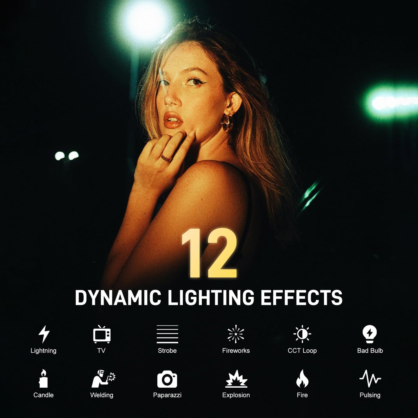 GVM 500W COB LED Video Light, APP Control, Bi-Color Continuous Output Lighting with Bowens Mount, 2700K-6800K, CRI/TLCI97+, 227040lux@1m, 12 Effects & 12 Sources for Studio Photography