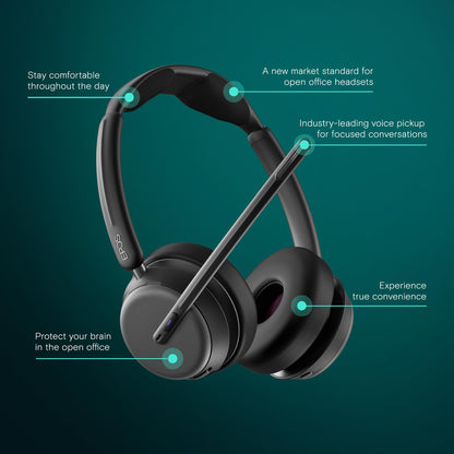 EPOS Impact 1061T ANC - Premium Open Office Headset with Hybrid Adaptive ANC, EPOS AI™ Microphone Technology, and Multipoint Connectivity