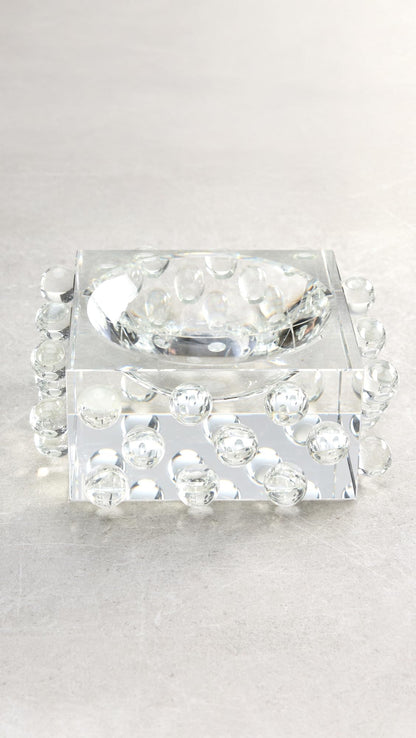 Tizo Design Women's Crystal Glass Bowl Scattered Balls, Clear, One Size