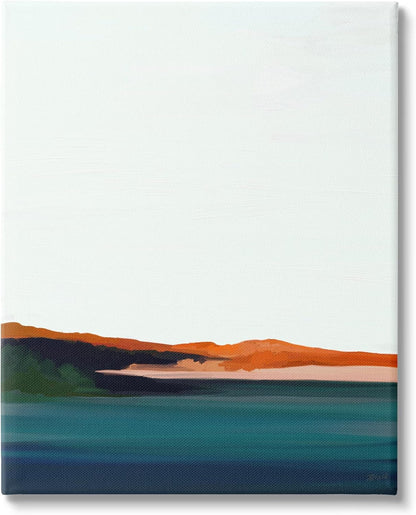 Stupell Industries Serene Coastline Landscape, Gallery Wrapped Canvas by Amy Hall, 16 x 20
