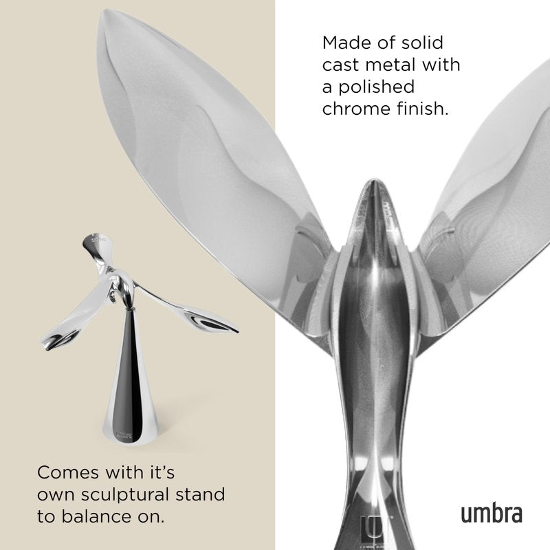 Umbra Tipsy Bottle Opener – Balancing Bird Sculptural Bar Tool and Accessory, Chrome