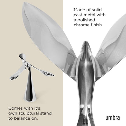 Umbra Tipsy Bottle Opener – Balancing Bird Sculptural Bar Tool and Accessory, Chrome