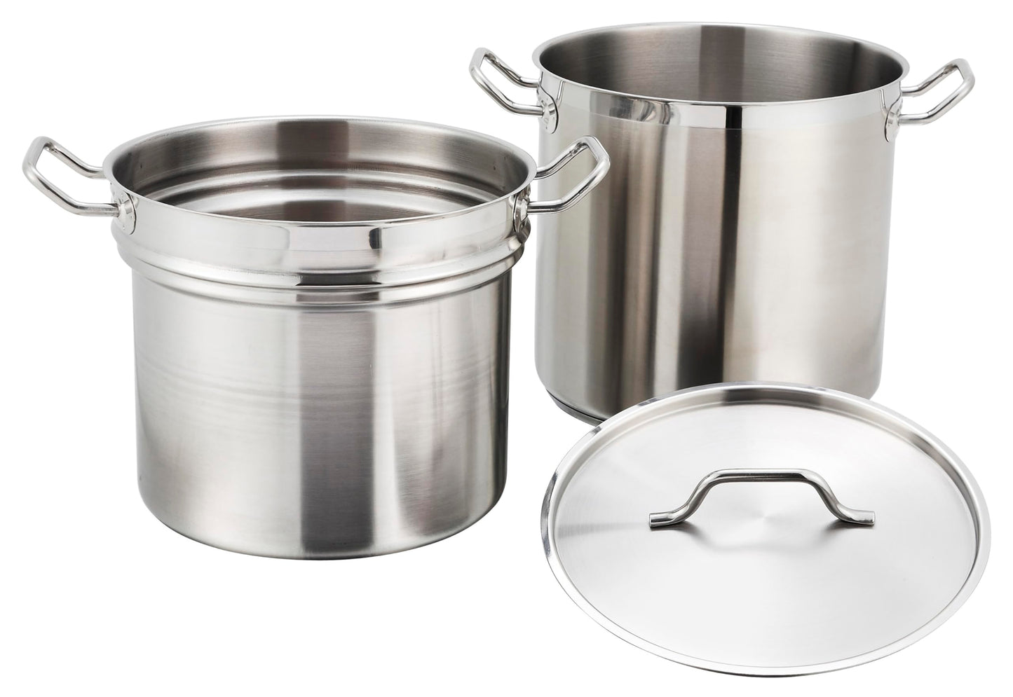 Winco 16qt S/S Double Boiler w/Cover