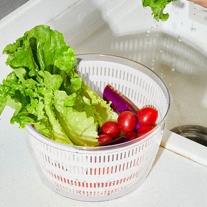 Vegetables Washer Dryer,4L Large Capacity Fruit Vegetable Strainer Spinner,USB Electric Salad Lettuce Spinner,Automatic Compact Salad Cleaner and Dryer for Home Kitchen(White)
