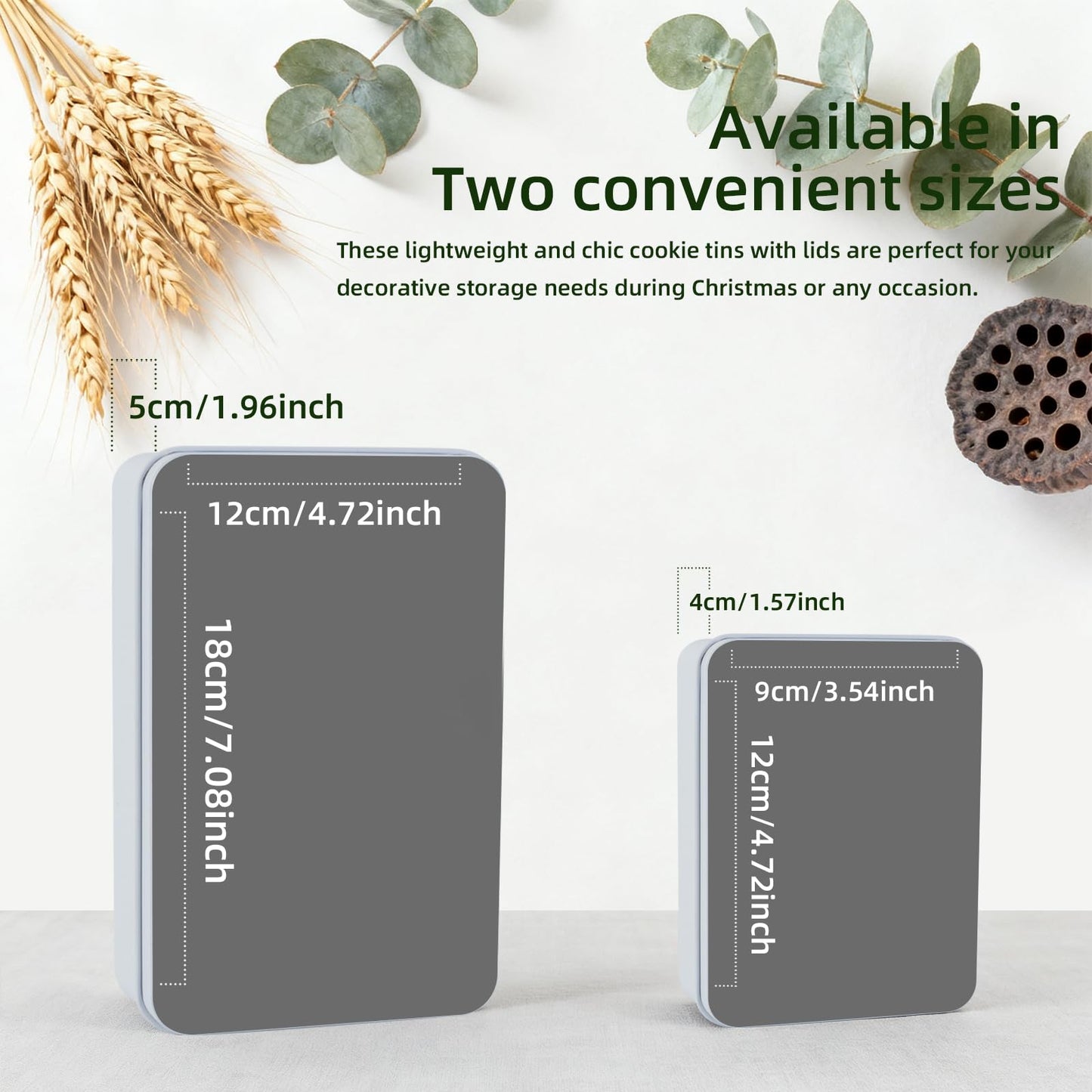 VOGDMKJG Small Metal Tins Box-4.7" x3.5"x1.6" Rectangular Empty Storage Box With Lid Decorative Organizer Storage Tin Case For Office/Cookie/Candy/Jewelry/Photo/Letter Sleep Fox