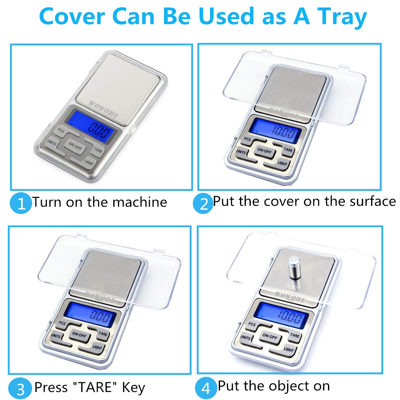 Portable Food Travel Scale Digital Kitchen Scale 500g Capacity High Precision Miniature Measuring Scale