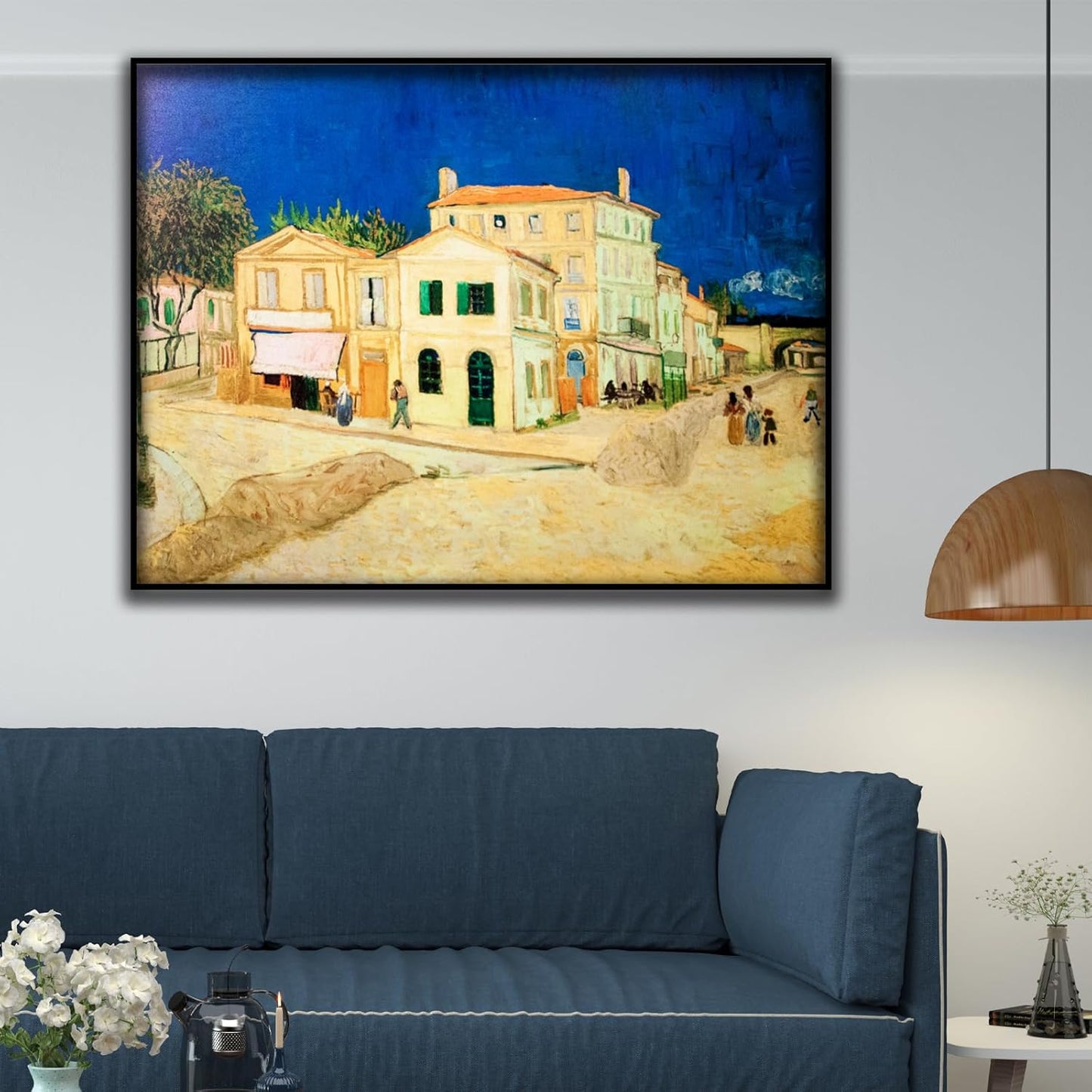 OKRA Van Gogh Wall Art, Yellow House Poster, Impressionist Fine Art Home Decor Unframed (12x16in)