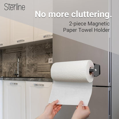 Magnetic Towel Holders - 2-Piece Set, Customizable for Grill, Fridge, Kitchen, RV, Indoor/Outdoor Toolbox Accessories