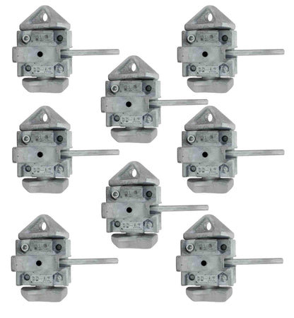 Mytee Products (8 Pack) Sea Rail Shipping Container Manual Twist Lock Left-Right Handlocking Casting Steel - No Lever Required