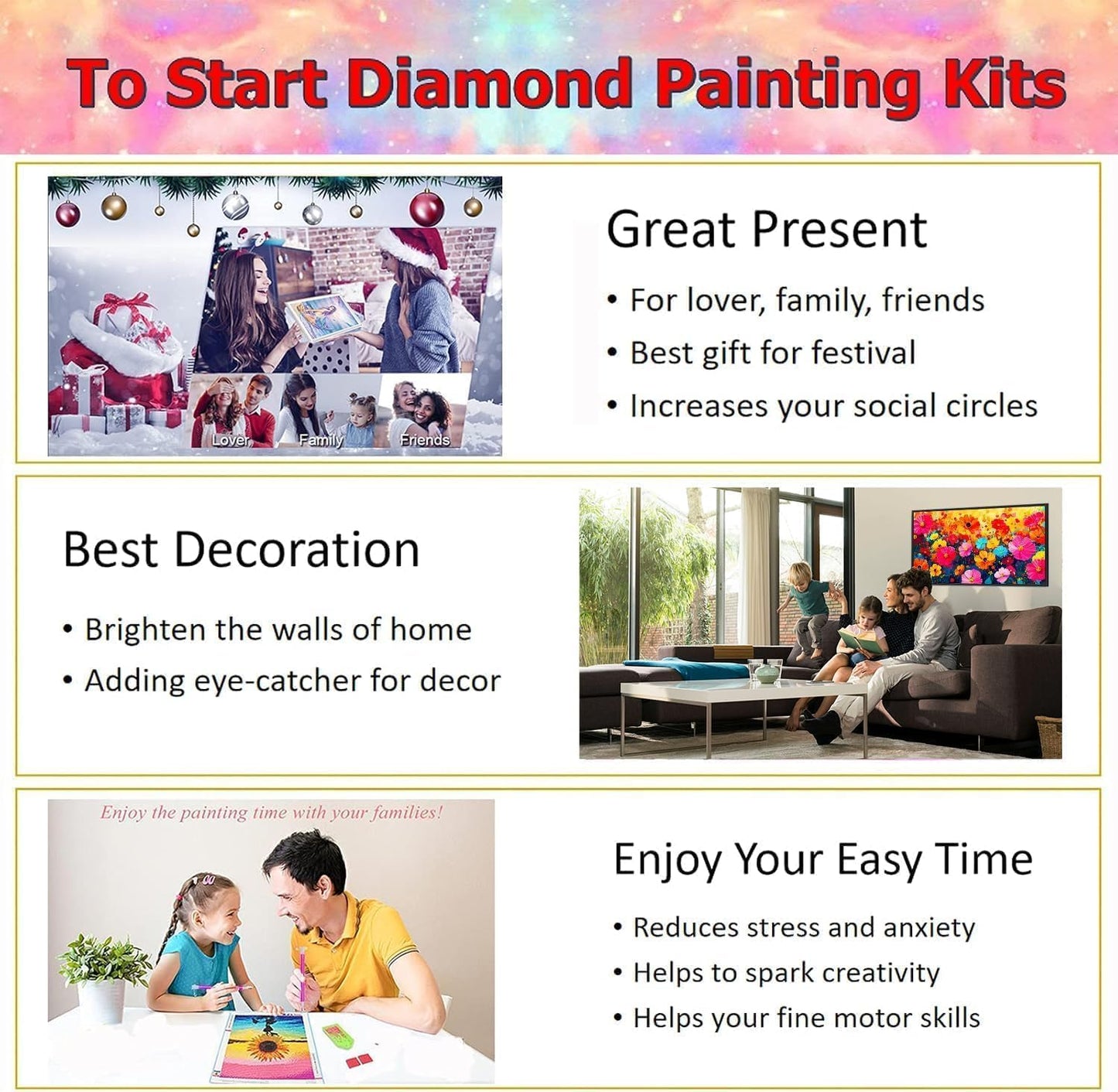 Ekuxom Large Diamond Art Kits for Adults- Large Dragon Diamond Painting Kits for Adults-5D DIY Round Full Drill Waterfall Diamonds Gem Art Kit for Gifts Home Wall Decor 27.5 X 15.7 inch
