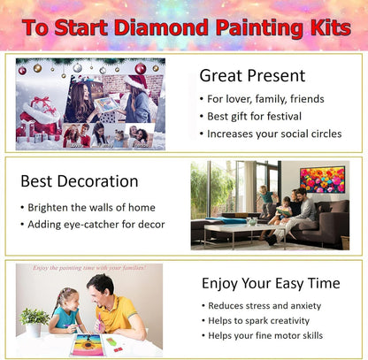 Ekuxom Large Diamond Art Kits for Adults- Large Dragon Diamond Painting Kits for Adults-5D DIY Round Full Drill Waterfall Diamonds Gem Art Kit for Gifts Home Wall Decor 27.5 X 15.7 inch