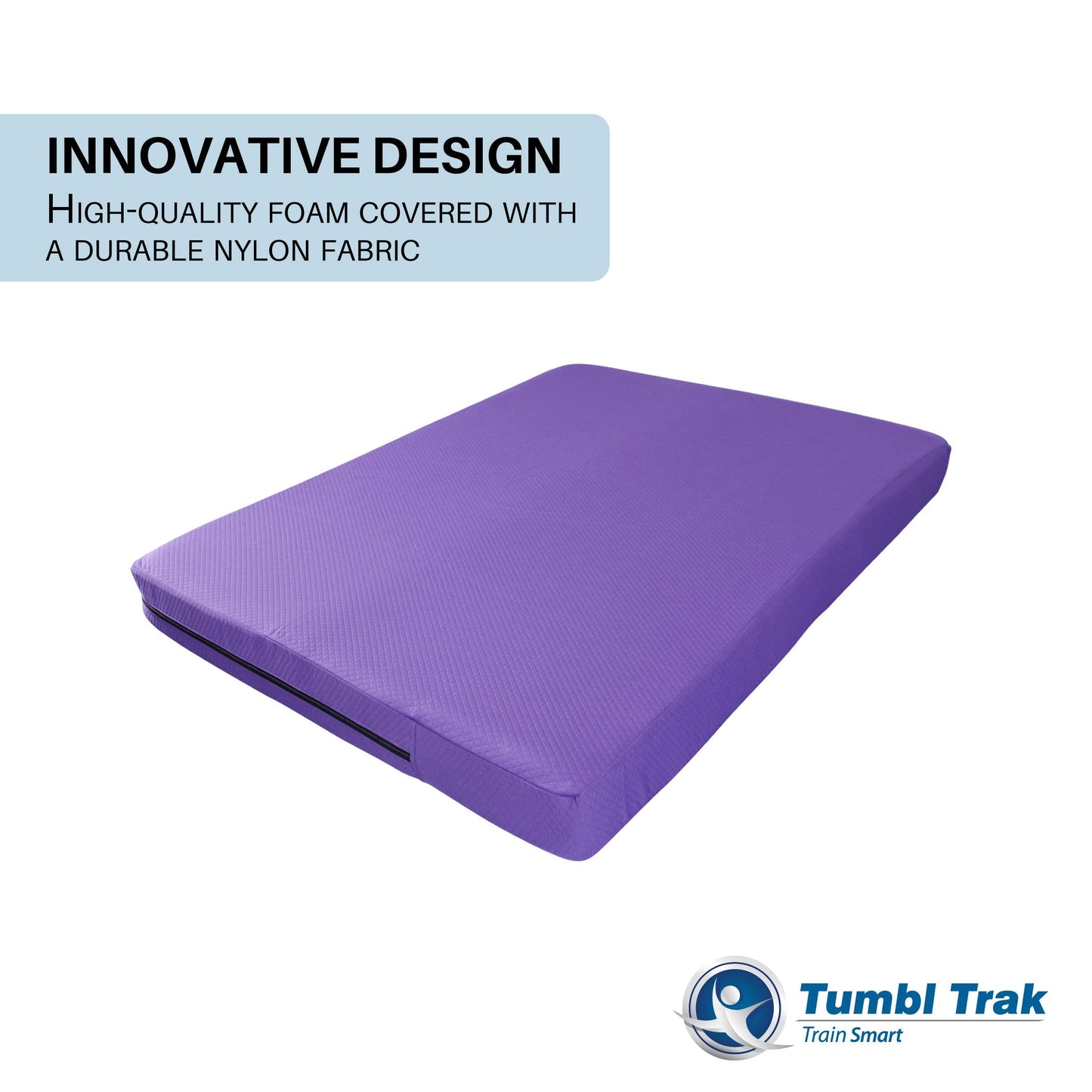 Tumbl Trak Home Practice Mat, 4 ft x 6 ft x 6 in, Soft Pillow Mat, Thick Gymnastics Landing Mat for Home(Purple)
