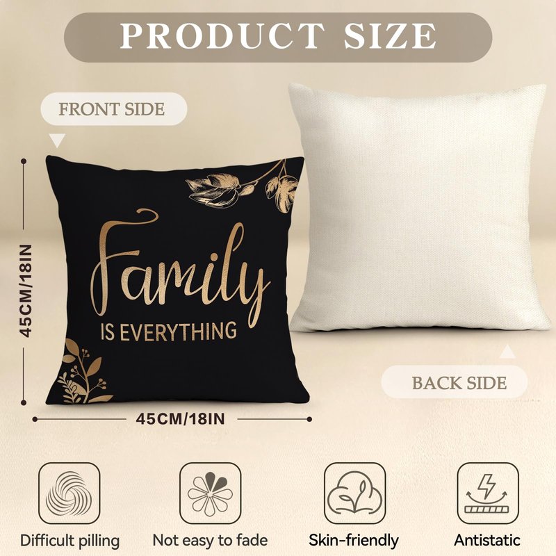BEWQ Bless Home Black Gold Marble Throw Pillow Covers, 18X18 inch Set of 4 Square Modern Outdoor Pillow Cases Decorative Cushion Covers, for Home Couch Sofa Car Decor